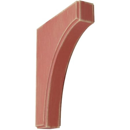 Ekena Millwork 1 3/4"W x 8"D x 10"H Clarksville Wood Vintage Decor Bracket, Salvage Red BKTWD02X08X10CVRD
